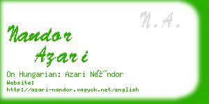 nandor azari business card